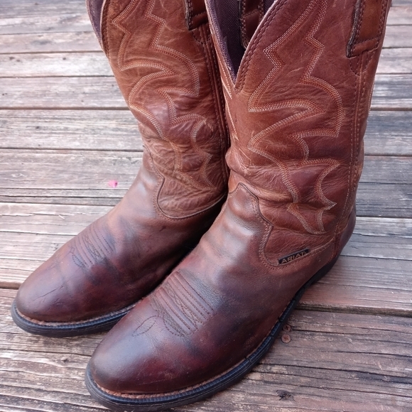 Ariat Ironside Waterproof Work Boot Men's 11.5D Brown Leather Pull On 10006299. - Picture 1 of 11